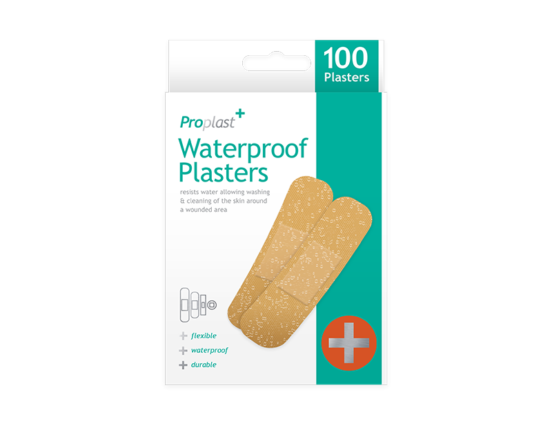 Waterproof Plasters - 100 Pack